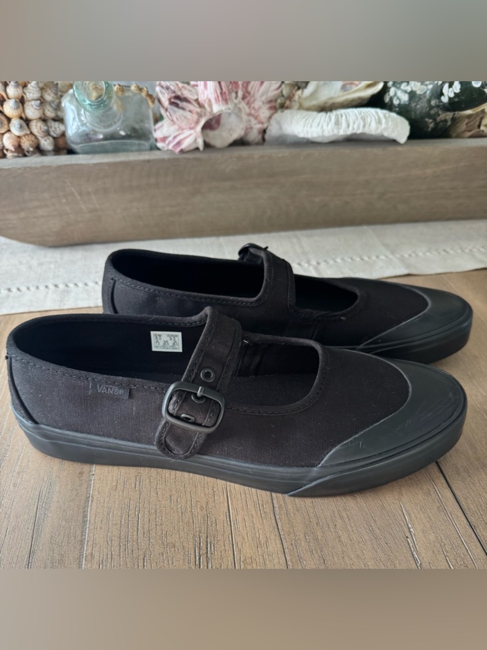 Vans Canvas Mary Jane Sneakers, All Black, NWOT, Women’s Size 9.5 (EUR 40.5) - Picture 7 of 13